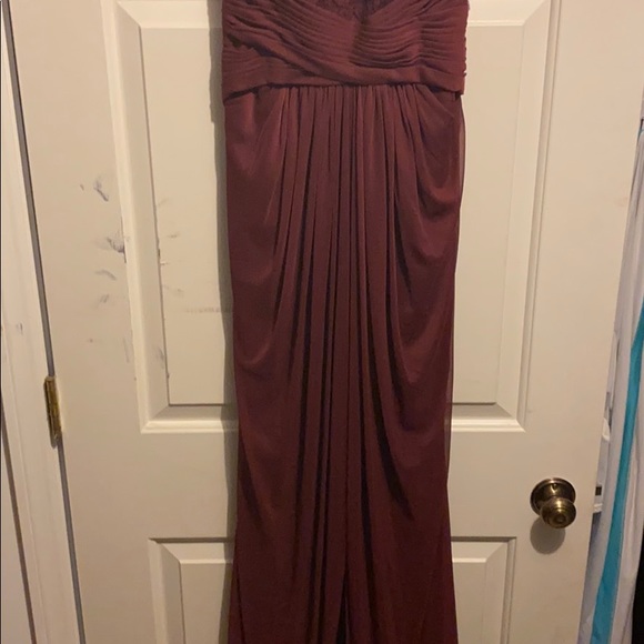 David’s bridal size 8 color wine bridesmaid dress - Picture 3 of 5